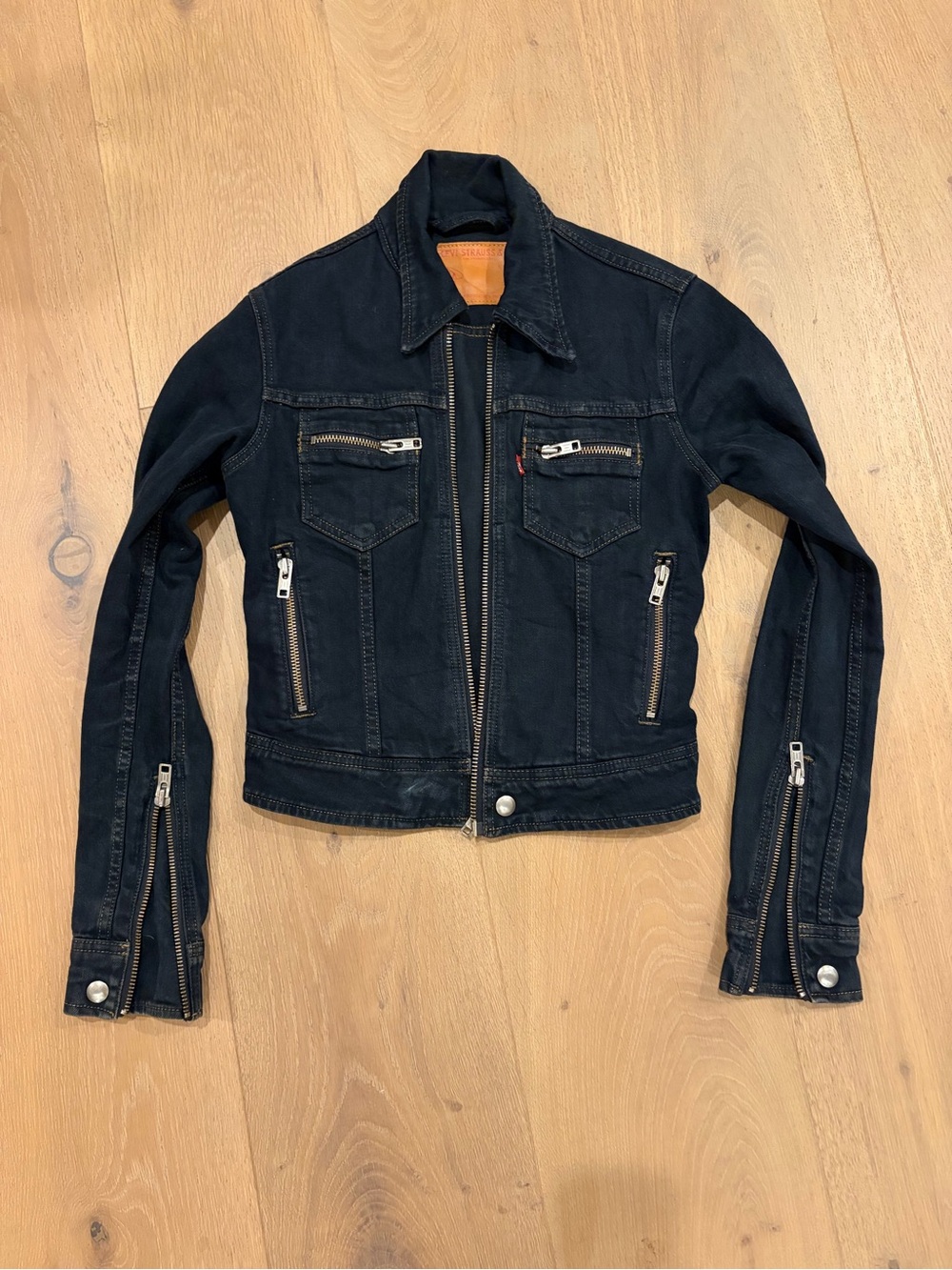 Rare Vintage Levi’s Premium Collectible Denim Biker ZIPPIT Jacket